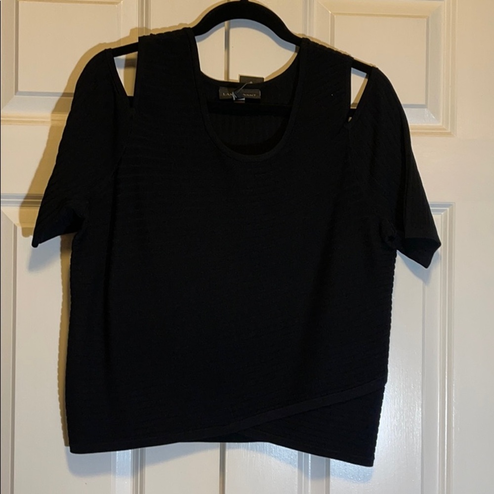 Lane Bryant cold shoulder stretch knit top